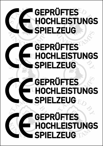 Temporäres Klebetattoo – „CE Geprüftes Hochleistungsspielzeug“