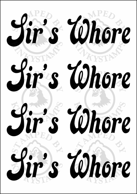 Temporäres Klebetattoo – „Sir’s Whore“
