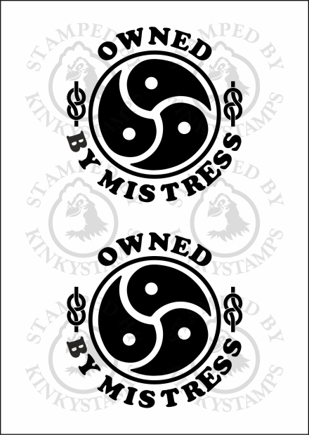 Temporäres Klebetattoo – „Owned by Mistress“ mit Triskele