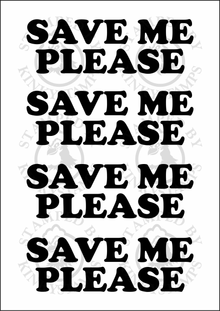 Temporäres Klebetattoo – „Save me please“