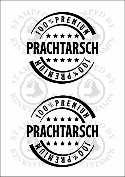 Temporäres Klebetattoo – „100 % Premium Prachtarsch“