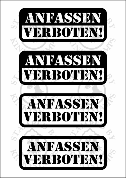 Temporäres Klebetattoo – „Anfassen Verboten!“