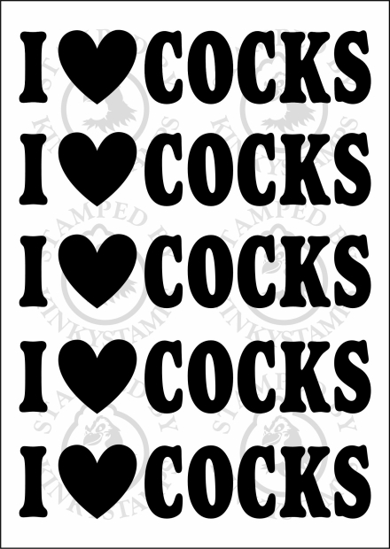 Temporäres Klebetattoo – I love cocks