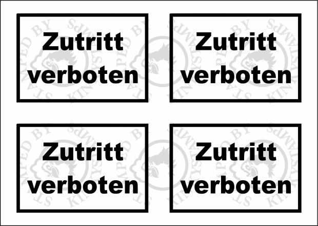 Temporäres Klebetattoo – „Zutritt Verboten“