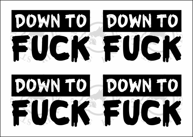 Temporäres Klebetattoo – „Down to Fuck“