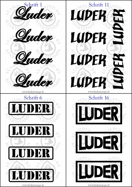 Temporäres Klebetattoo „Luder“