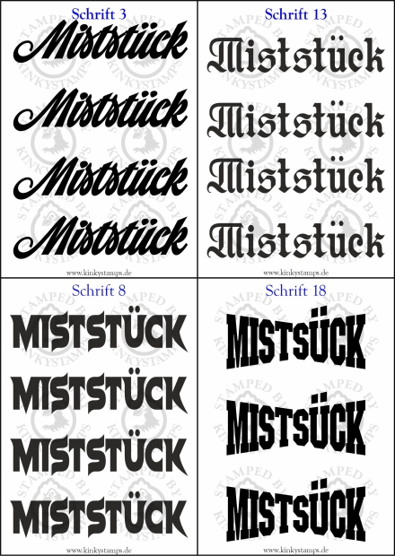 Temporäres Klebetattoo „Miststück“