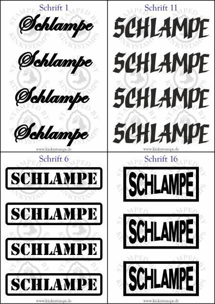 Temporäres Klebetattoo „Schlampe“