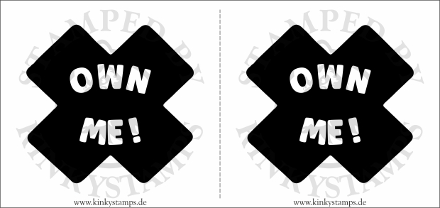 Temporäres Brustwarzen-Tattoo – Own me !