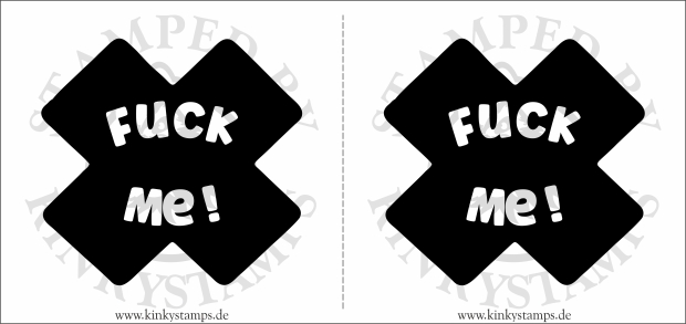 Temporäres Brustwarzen-Tattoo – Fuck me !