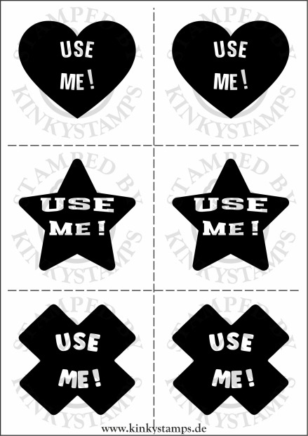 Temporäres Brustwarzen-Tattoo „Use me !“
