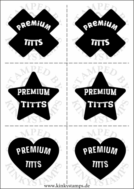 Temporäres Brustwarzen-Tattoo „Premium Titts“