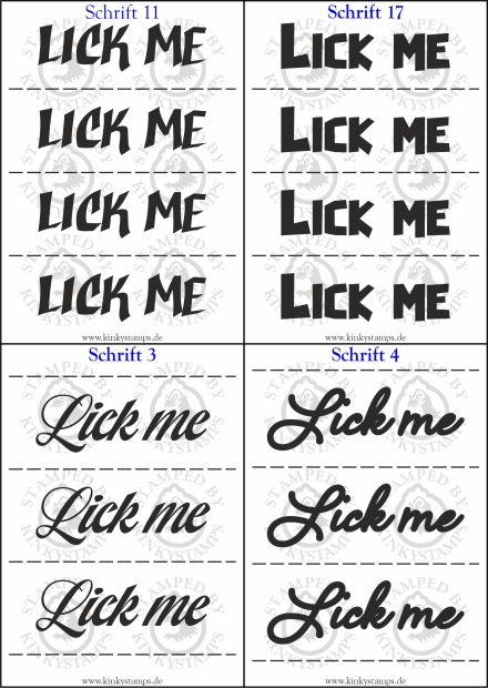 Temporäres Klebetattoo „Lick me“