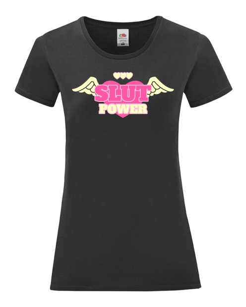 Damen T-Shirt rund Ausschnitt - Slut Power -