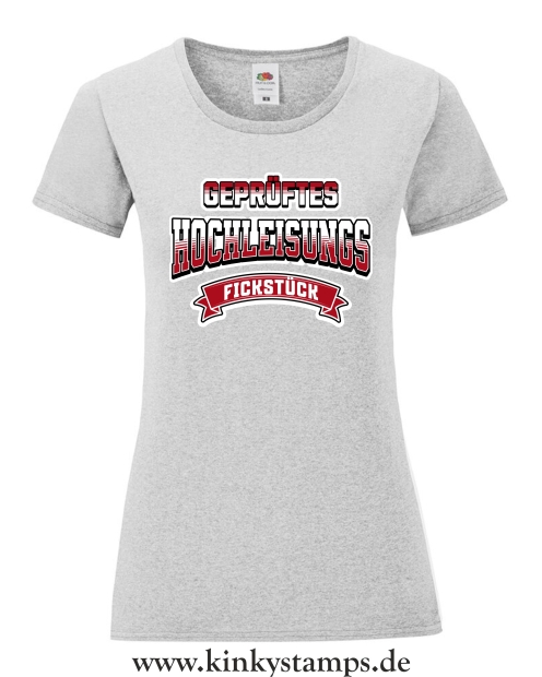Damen T-Shirt rund Ausschnitt Geprüftes Hochleistungs Fickstück