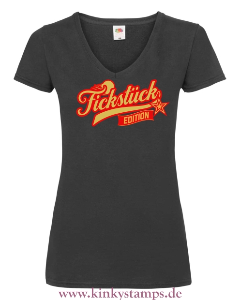 Damen T-Shirts V Ausschnitt Fickstück Edition
