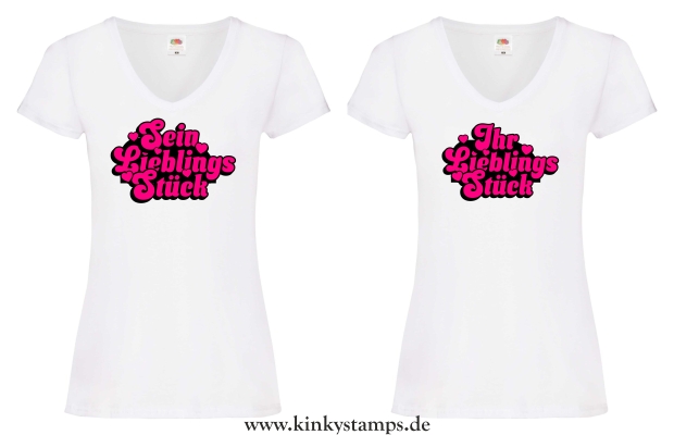 Damen T-Shirt mit V Ausschnitt wahlweise Sein/Ihr Lieblingsstück