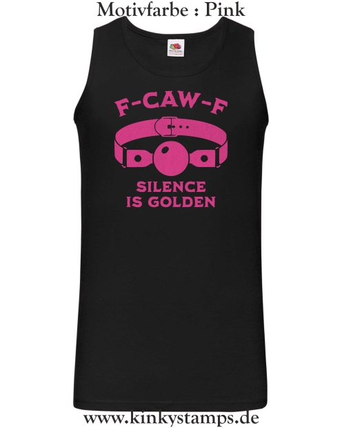 Herren Tanktop F-CAW-F silence is golden