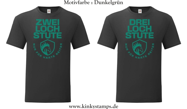 Herren T-Shirt 2/3 Loch Stute für harte Reiter