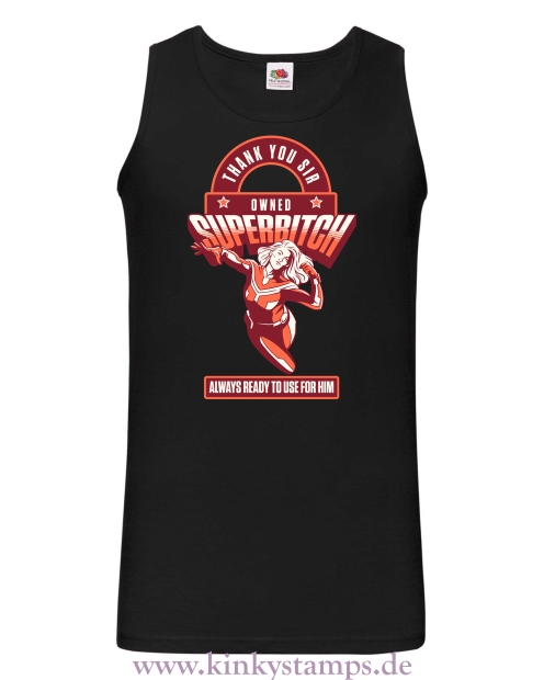 Herren Tanktop Owned Superbitch - thank you Sir