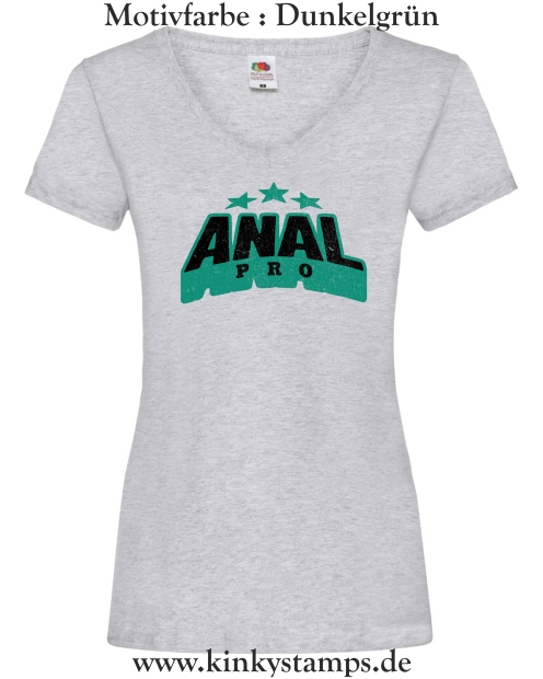 Damen T-Shirt mit V Ausschnitt Anal Pro