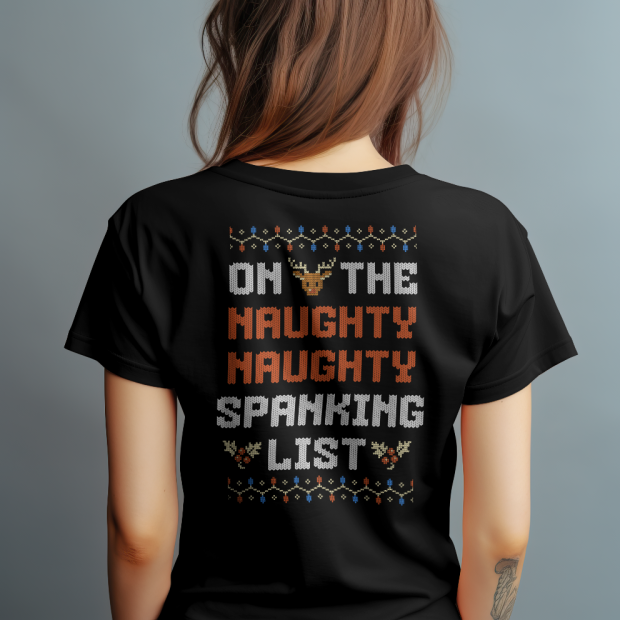 DTF Bügelmotiv On the naughty naughty spanking list