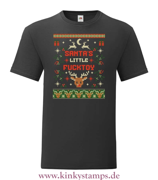 Herren T-Shirt Santas little Fucktoy
