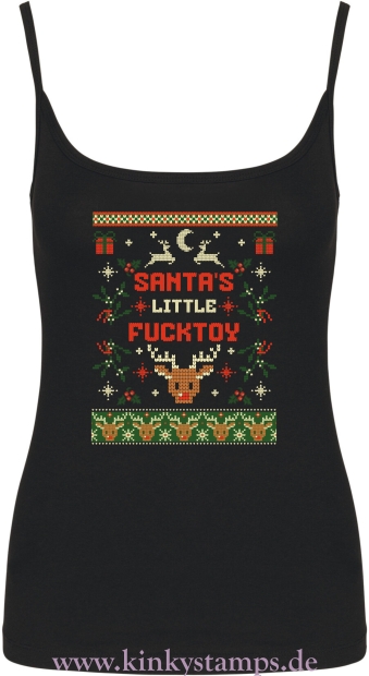 Damen Top mit Träger Santas little Fucktoy