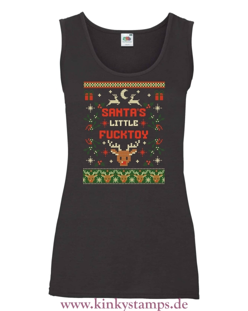 Damen Tanktop Santas little Fucktoy