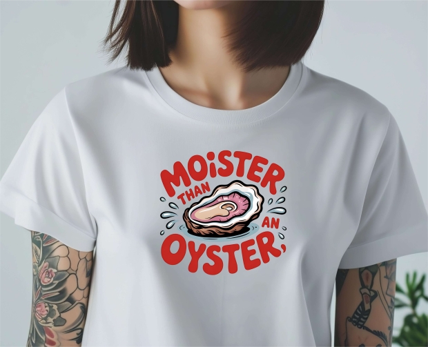 DTF Bügelmotiv „Moister than an Oyster“