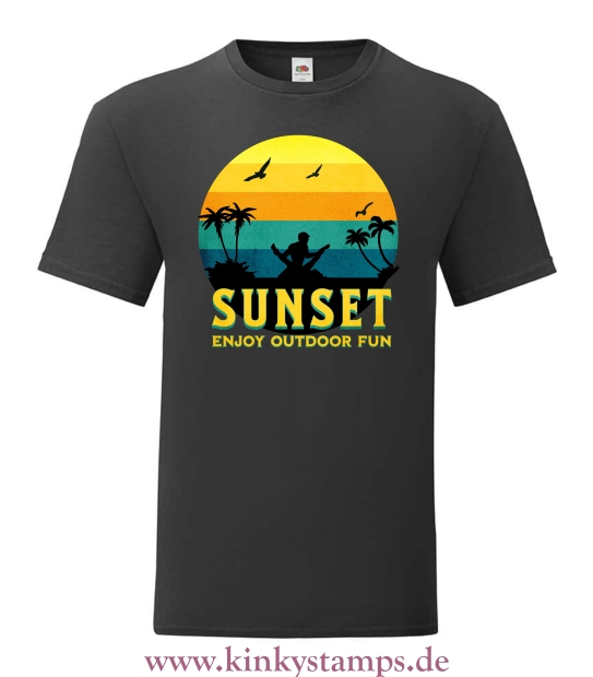 Herren T-Shirt Sunset - Enjoy Outdoor Fun
