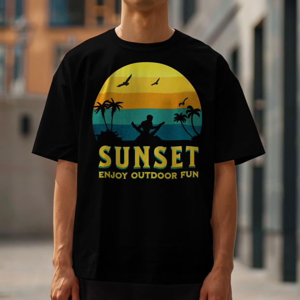 DTF-Bügelfolie Sunset - Enjoy Outdoor Fun