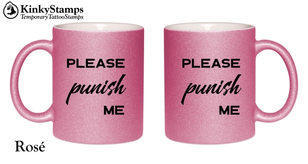 Please punish me Glitzertasse