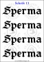 Temporäres Klebetattoo „Sperma“
