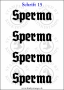 Temporäres Klebetattoo „Sperma“