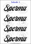 Temporäres Klebetattoo „Sperma“