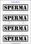 Temporäres Klebetattoo „Sperma“