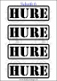 Temporäres Klebetattoo Hure