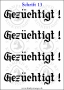 Temporäres Klebetattoo „Gezüchtigt“