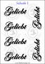 Temporäres Klebetattoo „Geliebt“