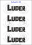 Temporäres Klebetattoo „Luder“