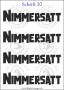 Temporäres Klebetattoo „Nimmersatt“
