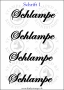 Temporäres Klebetattoo „Schlampe“
