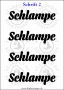 Temporäres Klebetattoo „Schlampe“