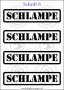 Temporäres Klebetattoo „Schlampe“