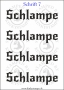 Temporäres Klebetattoo „Schlampe“