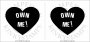 Temporäres Brustwarzen-Tattoo „Own me !“