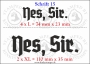 Temporäres Klebetattoo „Yes, Sir.“