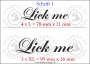 Temporäres Klebetattoo „Lick me“