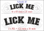 Temporäres Klebetattoo „Lick me“